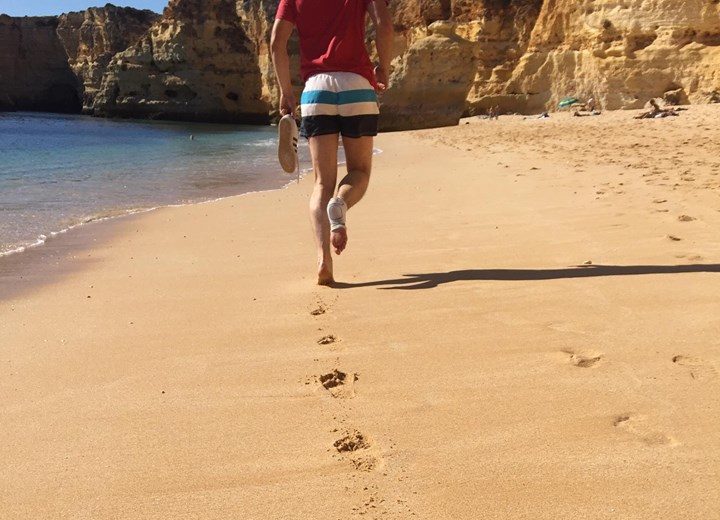 Praia da Marinha Algarve plaża Algarve w listopadzie